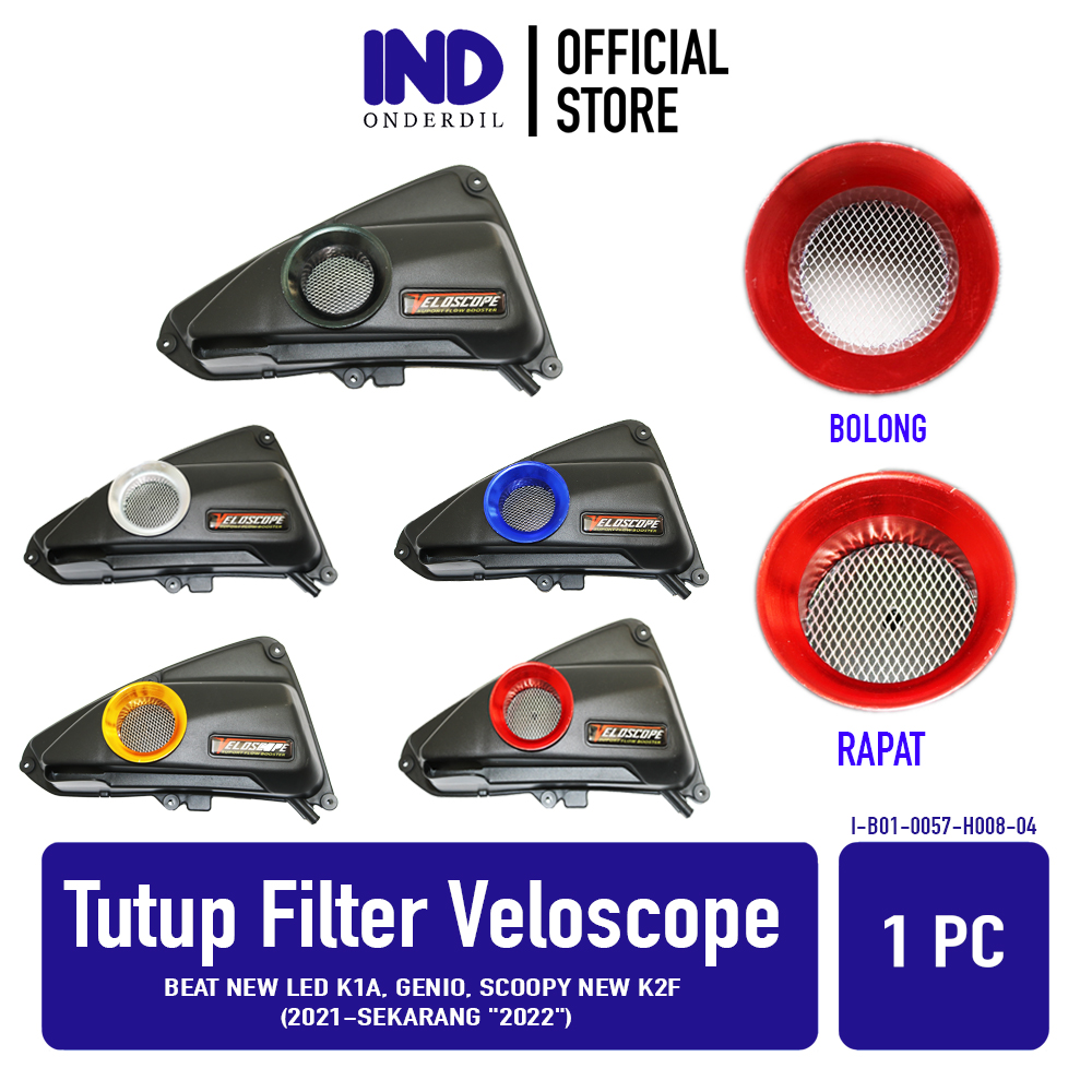 Tutup-Cover-Penutup Box-Boks Filter-Saringan-Hawa Udara Variasi-Custom Corong Velocity-Veloscope Beat Street-K1A New 2020 & Genio & Scoopy eSP LED K2F 2021 Harga 101,480 rupiah*Gratis Ongkir