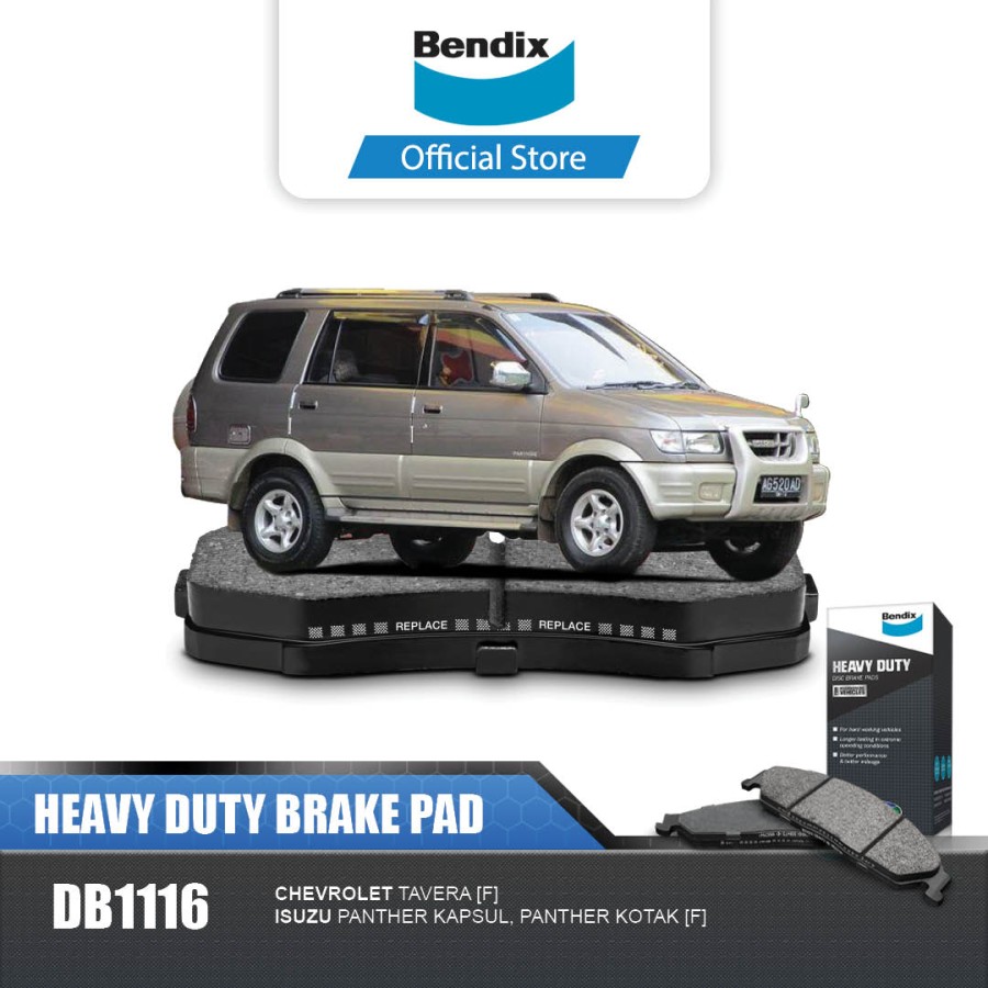 Bendix Kampas Rem Depan Brake Pad Mobil Panther Kapsul - DB1116HD Harga 276,100 Ringgit*Penghantaran Percuma