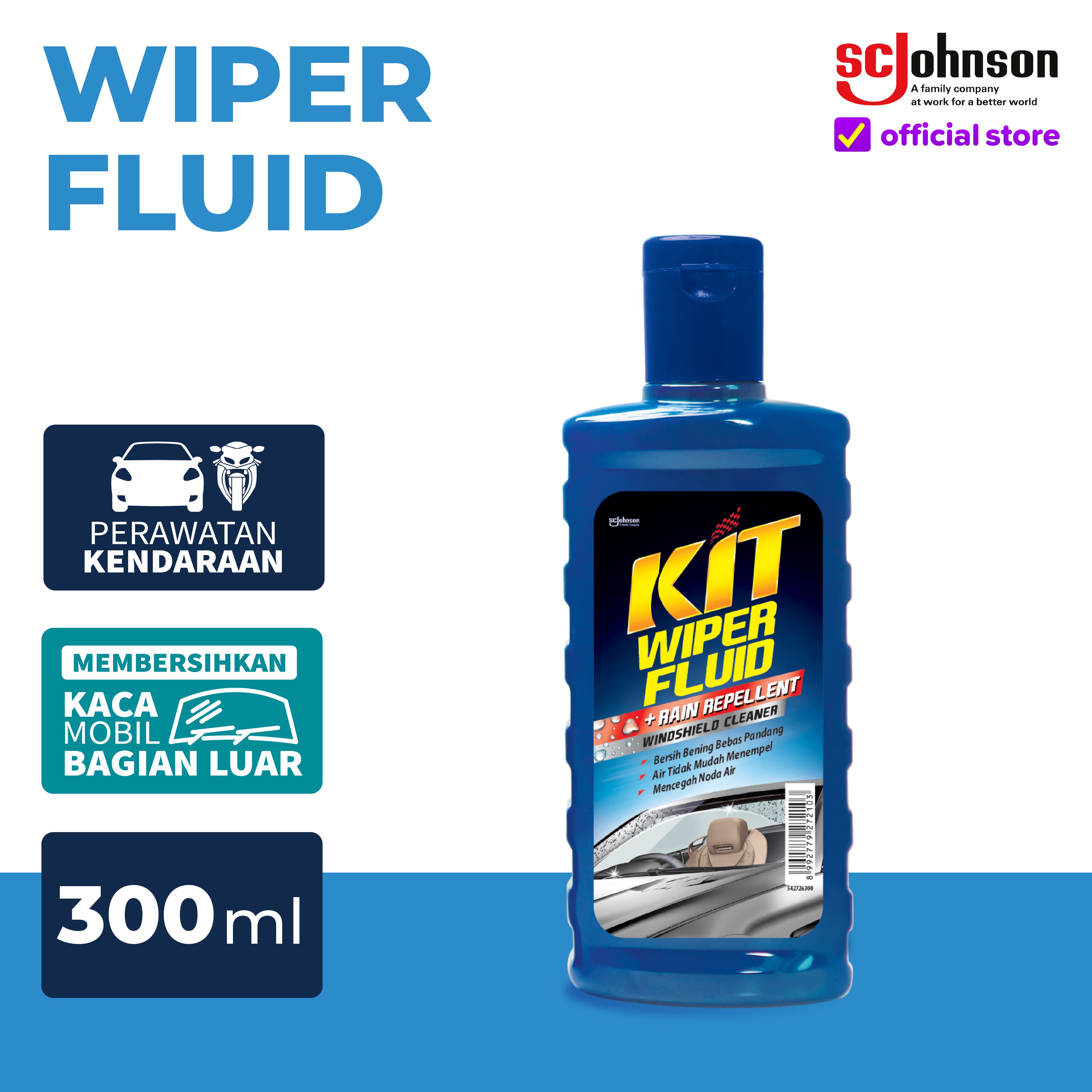 KIT Wiper Fluid 300mL Harga 12,012 rupiah*Gratis Ongkir