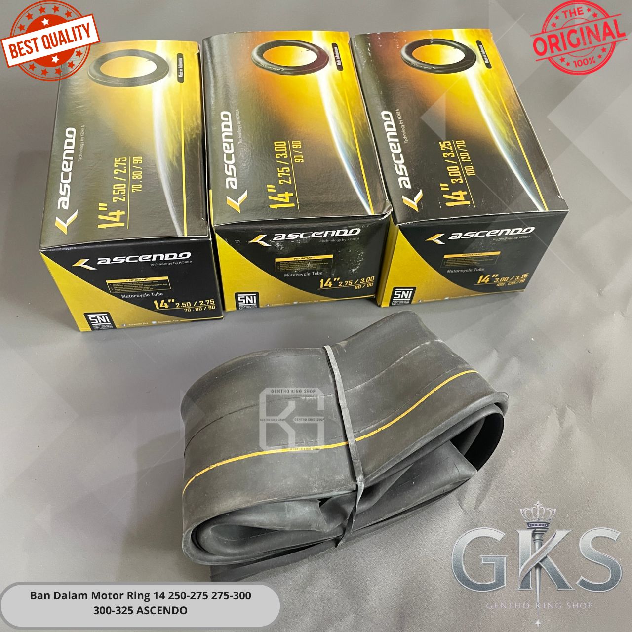 Motorcycle Inner Tire Ring 14 250-275 275-300 300-325 Ascendo Harga 26,730 Ringgit*Penghantaran Percuma