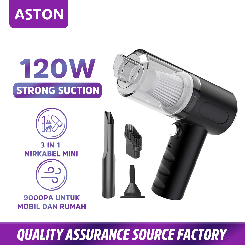 【Aston】Penyedot Debu 9000Pa Wireless Portable Vacuum Cleaner 120W Mobil Harga 76,000 rupiah*Gratis Ongkir