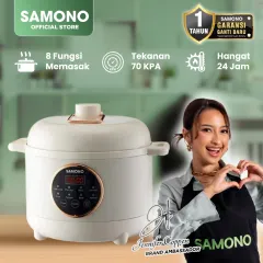 SAMONO Pressure Coocker SW-PC50 Panci Listrik Presto Kpasitas 5Liter Dengan 8 Fungsi Memasak Garansi 1 Tahun