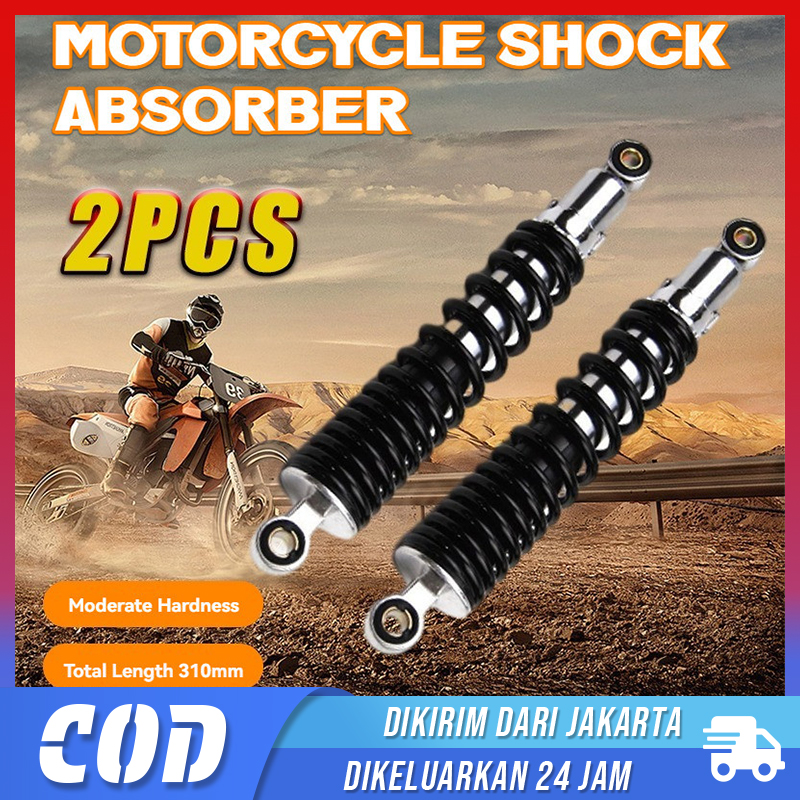 2 Pcs shock breaker angkutan barang berat. sok breker 310mm kwalitas racing universal untuk semua motor / 2 Buah Shock Belakang Wave Shockbreaker Belakang Motor 310MM Sok Belakang Motor Untuk Semua Jenis Motor / 310mm Shockbreaker Belakang Harga 89,980 rupiah*Gratis Ongkir