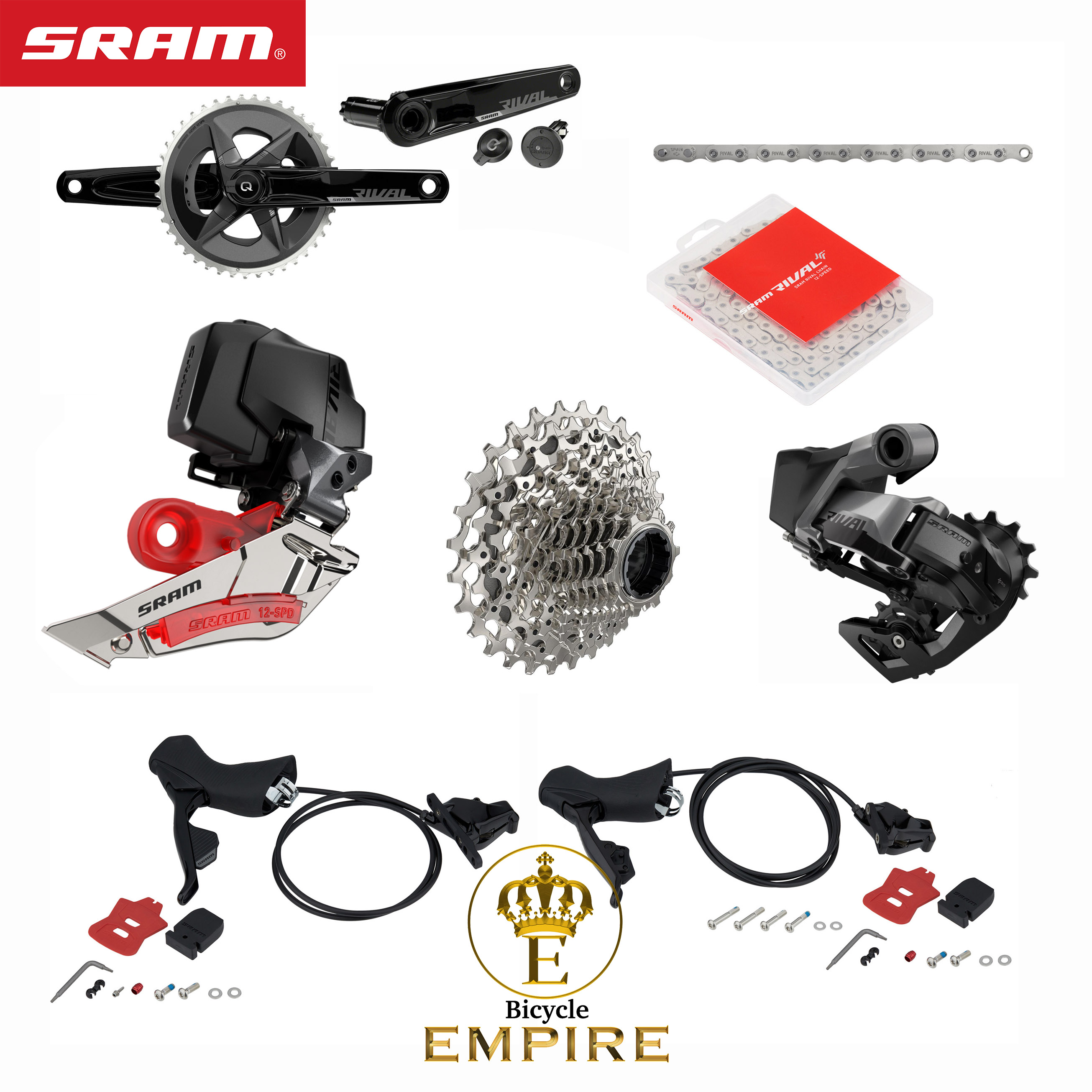 Groupset Grupset GS SRAM Rival Etap AXS Power Meter Hydraulic Disc Brake 12  Speed Bicycle Empire