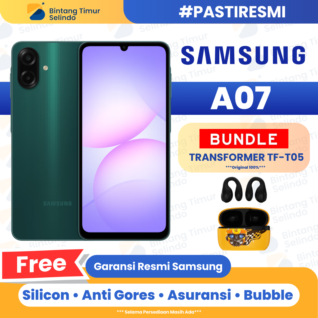 Samsung Galaxy A07 4/64GB power pack-1 year official warranty Harga  1,245,000 Ringgit*Penghantaran Percuma