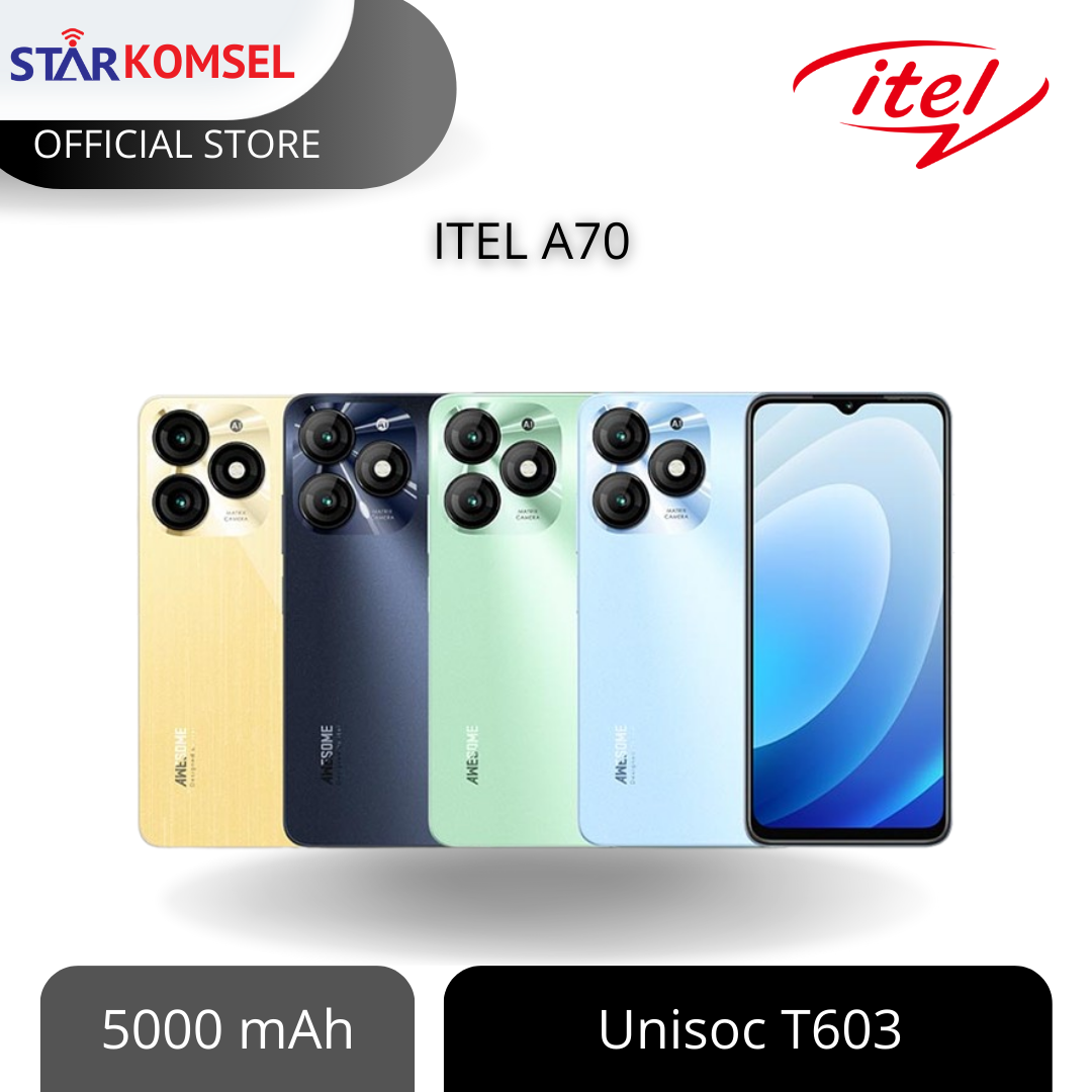 HP ITEL A70 4/64 GARANSI RESMI ITEL INDONESIA Harga  1,099,000 Ringgit*Penghantaran Percuma