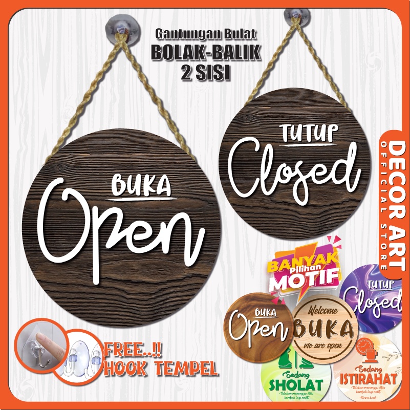 Jual Plang Papan Buka Tutup Estetik Terbaru - Jul 2024 | Lazada.co.id