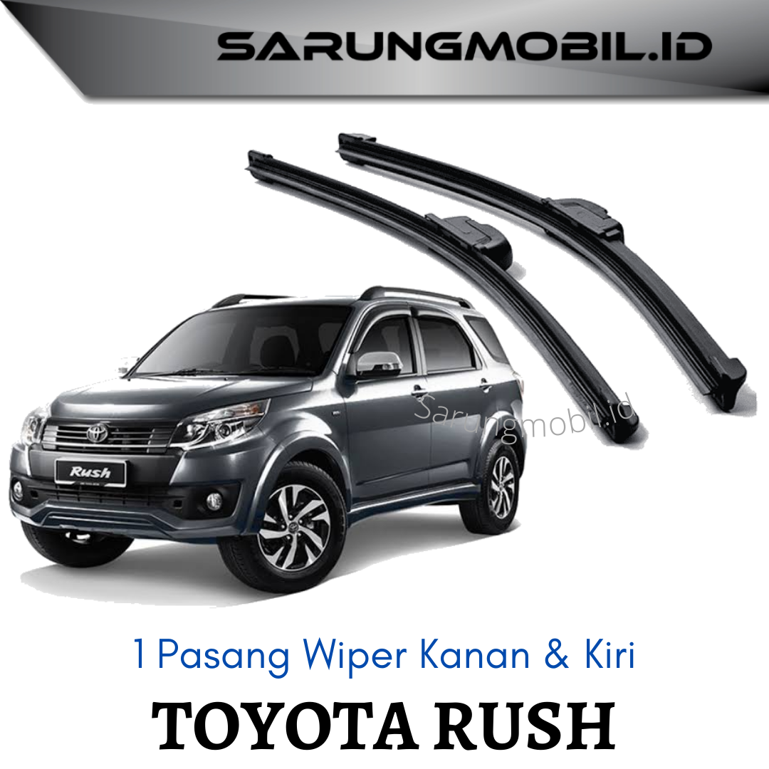 Wiper Rush Frameless Wiper Mobil Toyota Rush Pisang Ukuran 21 dan 18 Harga 29,500 rupiah*Gratis Ongkir