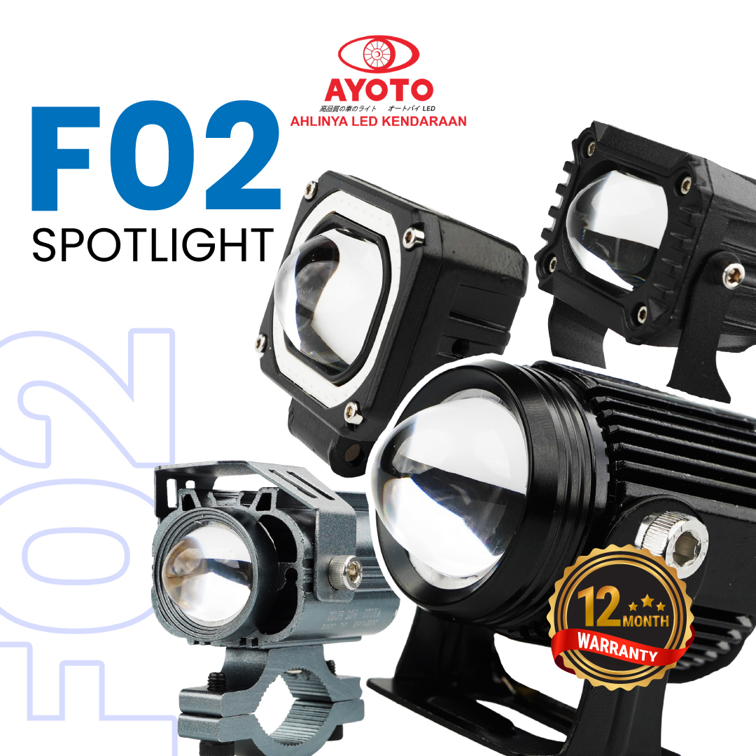 1 Buah Lampu Tembak Laser D2 Motor/Mobil/Truck F02, F02 PLUS, F02 PRO, F02E PRO (1 Mata), F03 dan F03 PRO (2 Mata), AC DC, GARANSI 1 TAHUN Harga 79,000 rupiah*Gratis Ongkir