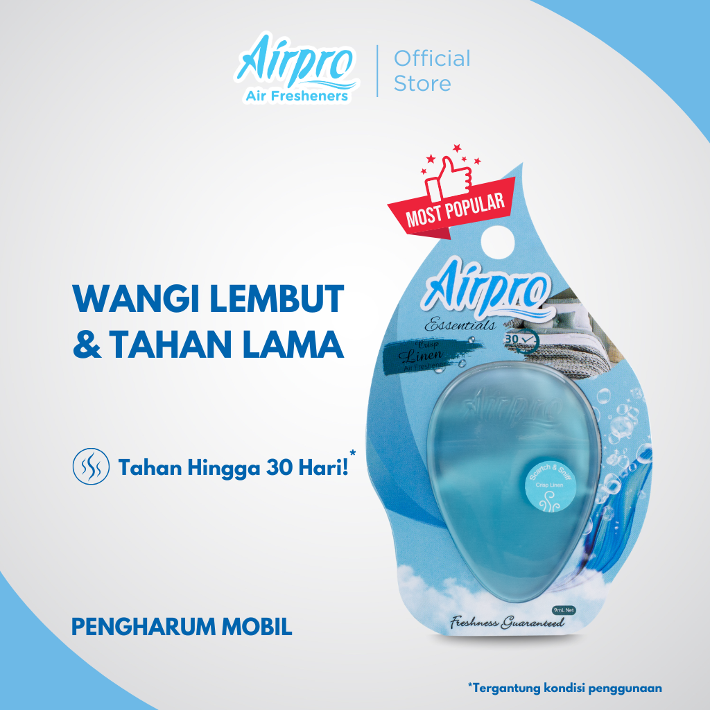 Airpro Essentials Crisp Linen Pengharum Mobil Ruangan Harga 20,000 Ringgit*Penghantaran Percuma