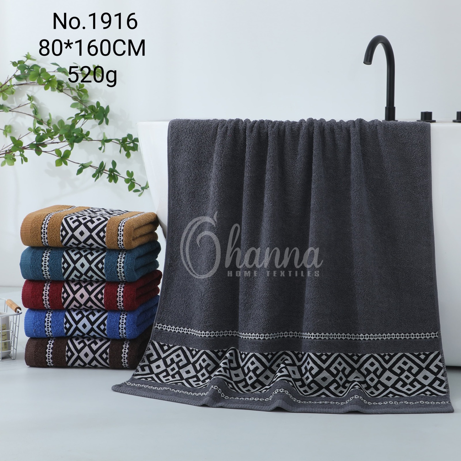 Jumbo towel size 80x160 cm-premium cotton, thick & soft | suitable for family & Travel Harga 55,000 rupiah*Gratis Ongkir