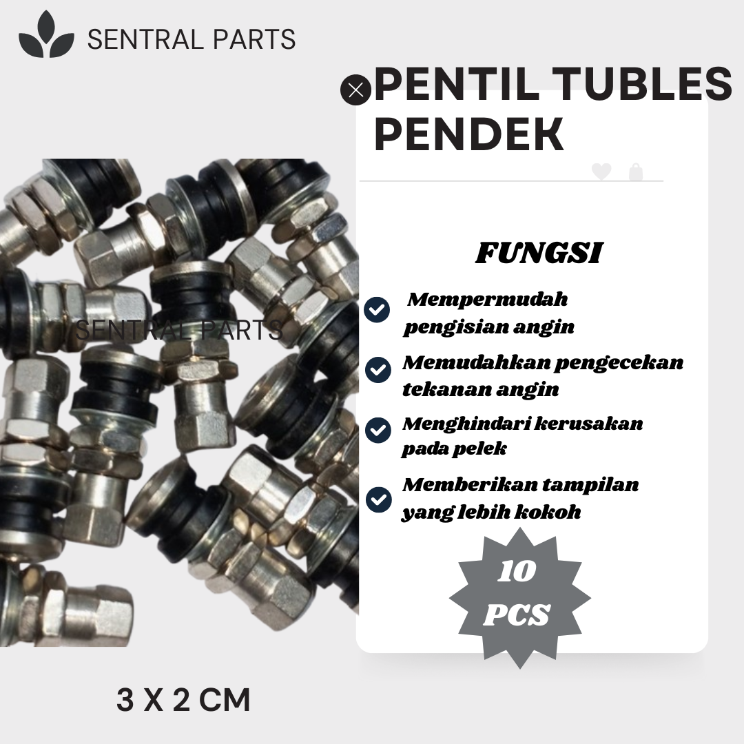 10 PCs short tubeless valve good quality motorcycle tire universal Honda Yamaha Suzuki Harga 14,000 rupiah*Gratis Ongkir