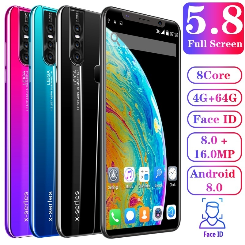 【Free Headset + Handphone Promo】RAM 6GB-ROM 128GB-Android Jaringan 4G Ponsel 5.72/5.8 Inci 8MP + 16MP Kamera 4000M Ah Face Id Dual Kartu SIM Android Smartphone 4G LTE Hp Murah 50 ribu Upgrade gratis ke 128GB dengan pesanan OEM