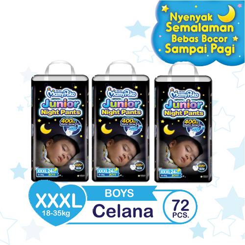 MamyPoko Junior Night Pants ukuran XXXL24 x3 Boys (18-35kg) Harga 420,900 rupiah*Gratis Ongkir