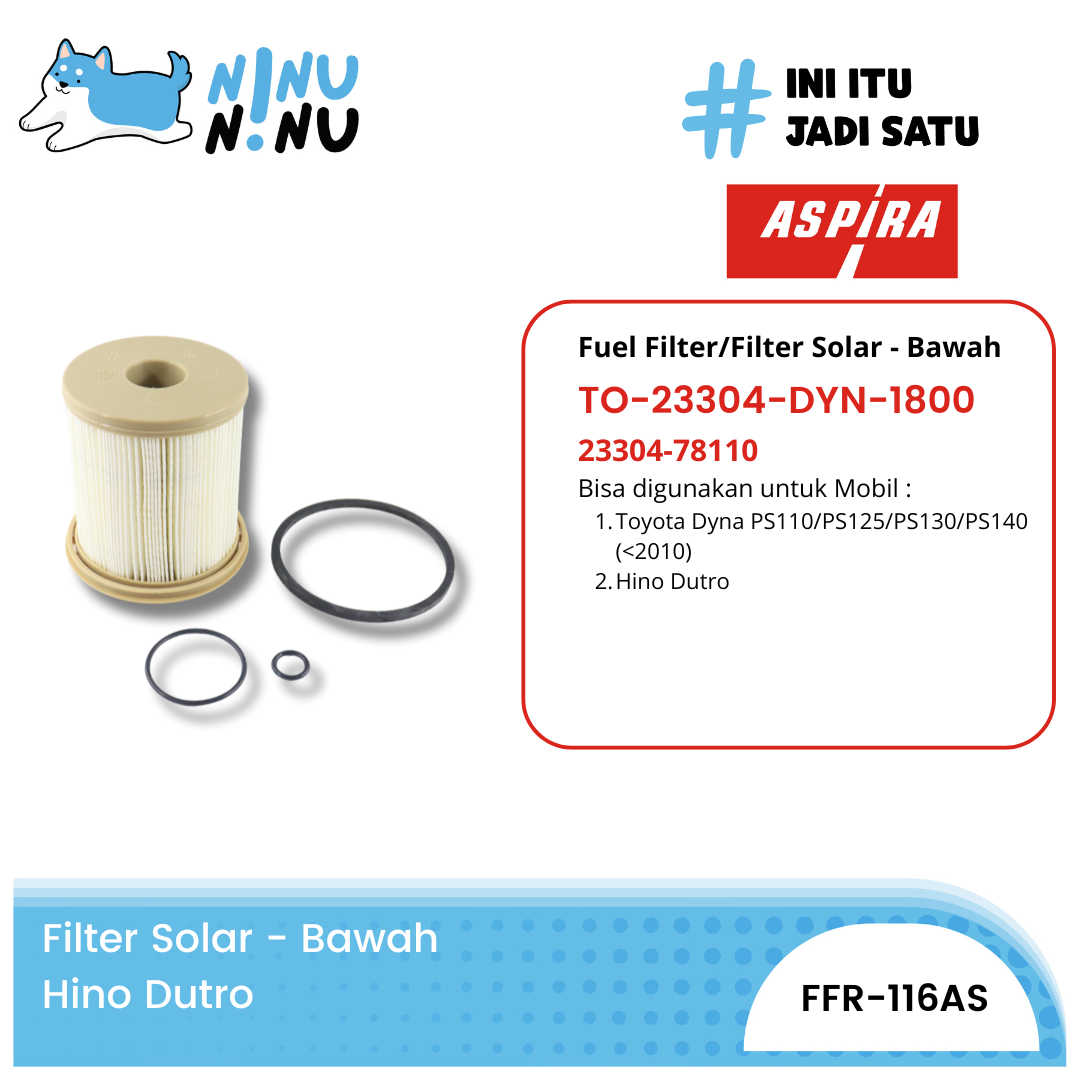 Fuel Filter Toyota Dyna 125HT Aspira Harga 69,250 rupiah*Gratis Ongkir