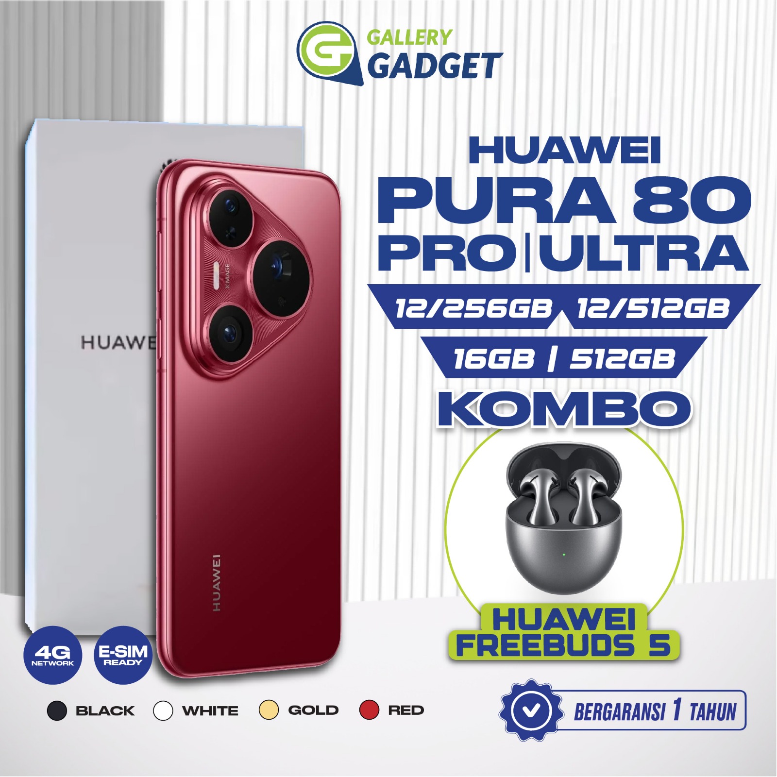 Huawei Pura 80 Pro Ultra 12/256 12/512 16/512 Gb Smart Ai Smartphone Official Guarantee Harga 22,049,000 rupiah*Gratis Ongkir