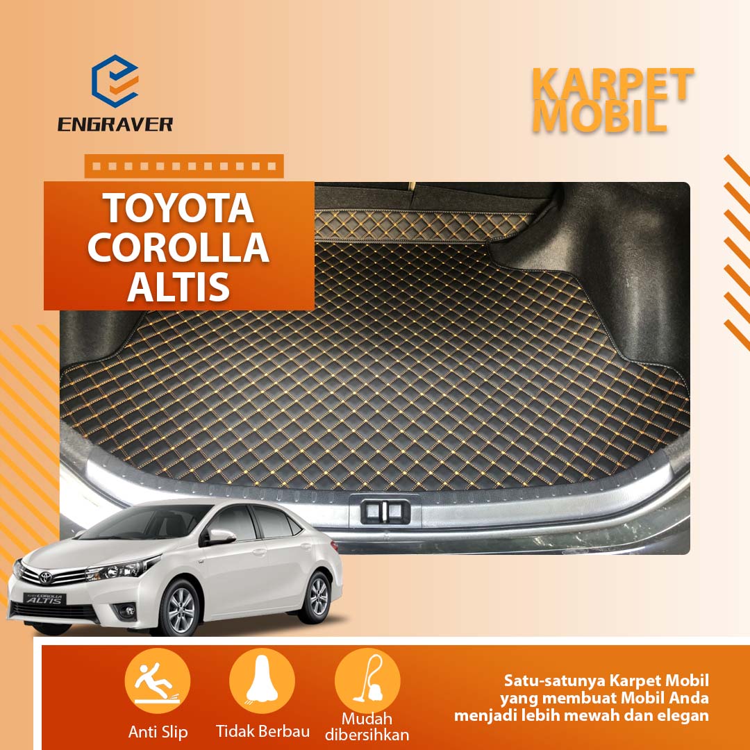 Engraver Mat Toyota Corolla Altis Tahun 2013-2017 Fullset+Bagasi Harga 1,650,000 rupiah*Gratis Ongkir