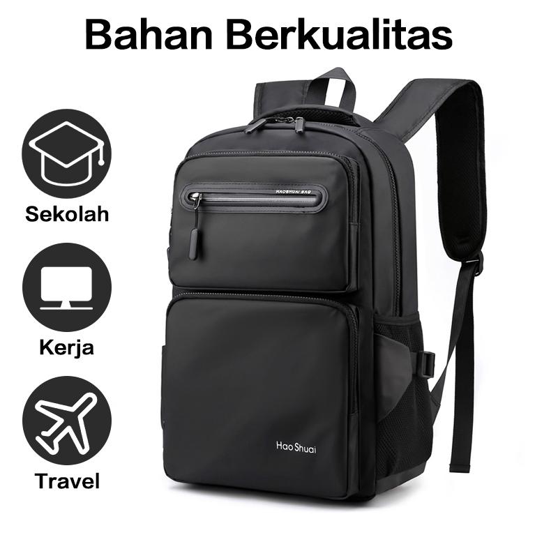 Techdoo Tas Ransel Pria Wanita Tas Laptop Punggung Backpack Daily Tas Sekolah Kuliah TR709 Harga 152,640 rupiah*Gratis Ongkir