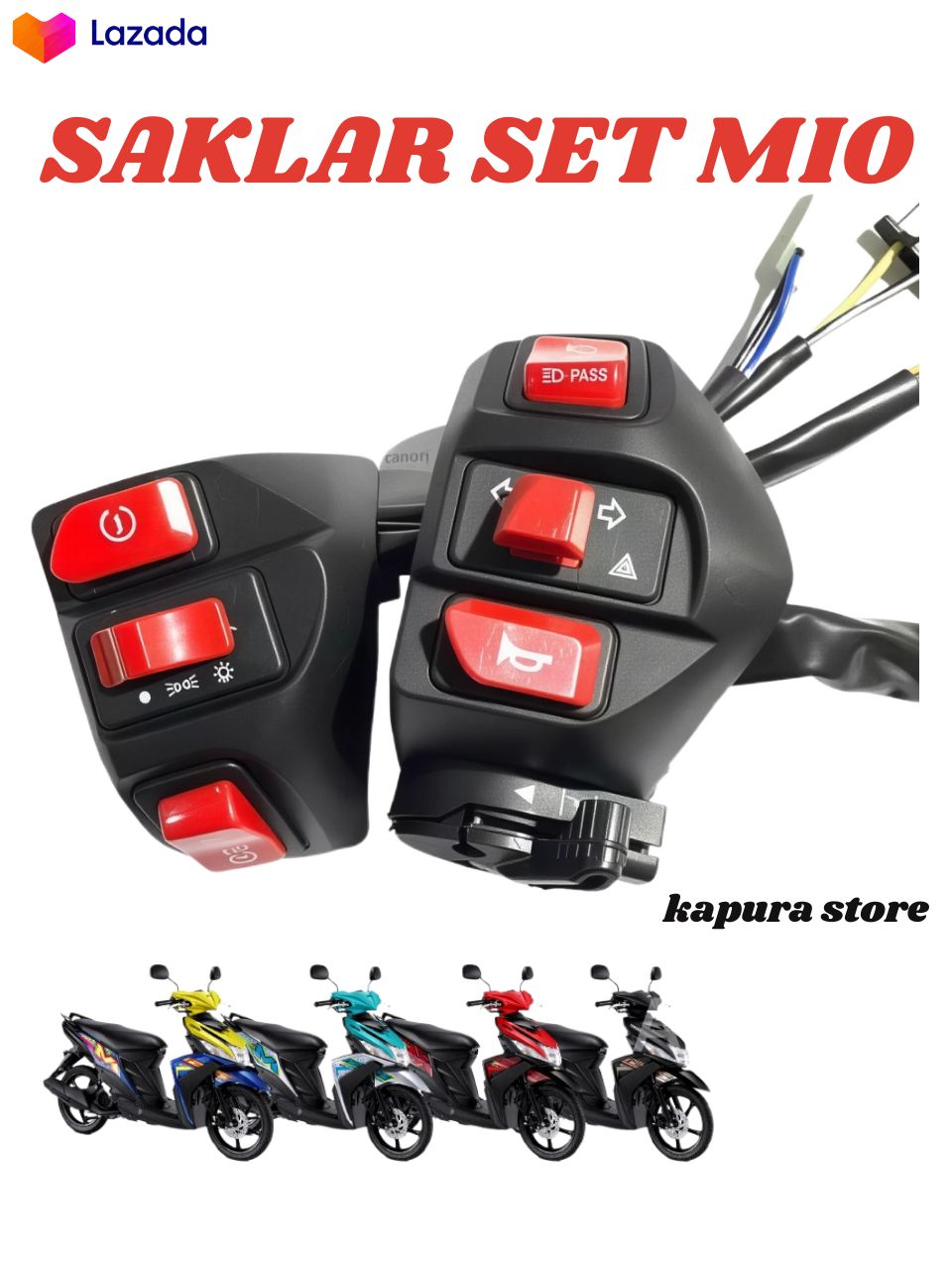 Mio Vietnam Switches One Set Left Right Complete Engine Plus Hazard Pnp Motorcycle All Mio Aerox Jupiter Z Mx Xeon Etc. Harga  71,013 Ringgit*Penghantaran Percuma