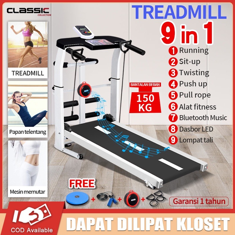 Treadmill Manual MultiFungsi Treadmill 7 in 1-Alat Fitness Termurah — Classiccollection Harga 899,000 rupiah*Gratis Ongkir