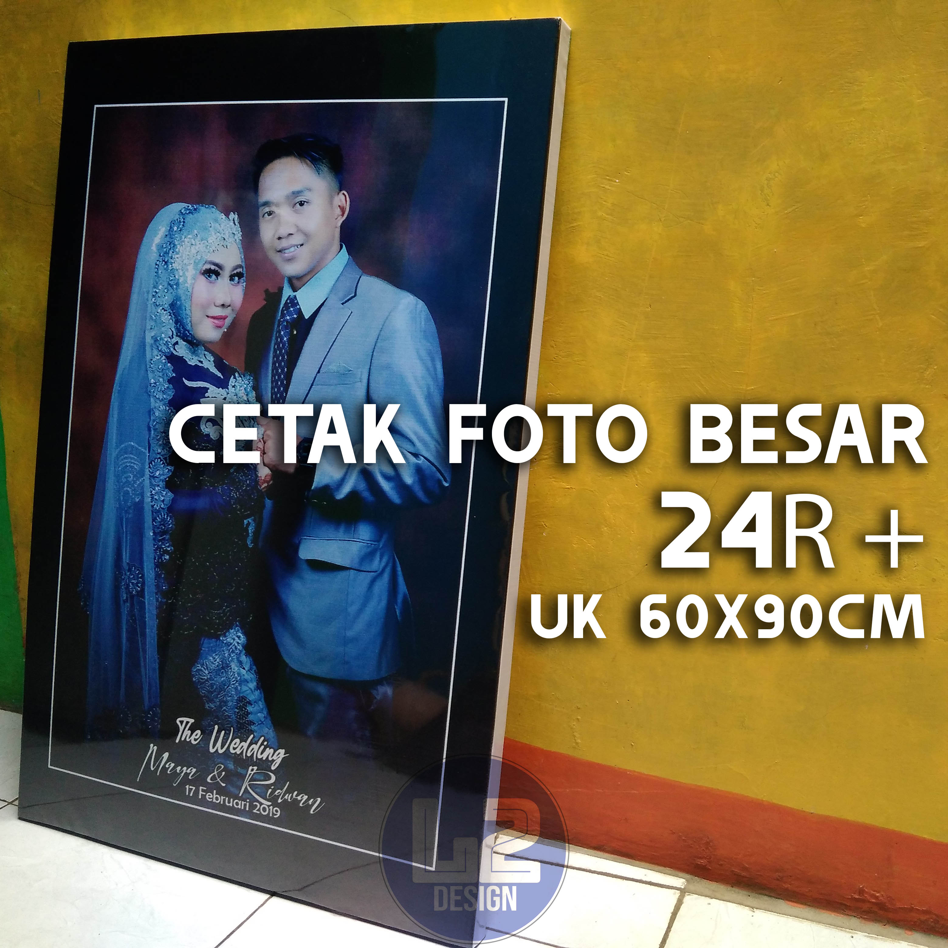 Cetak Foto Besar 24R 60x90CM + Bingkai Kayu