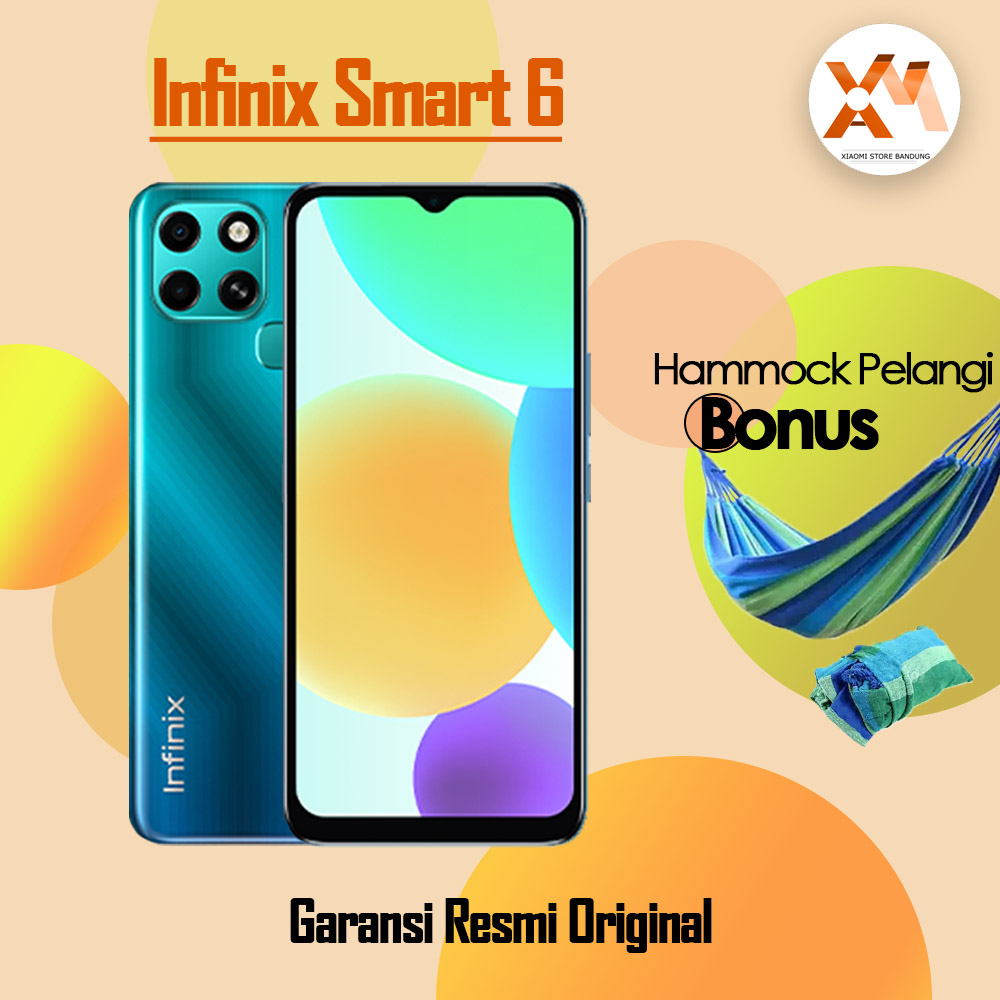 Infinix Smart 6 2GB/32GB Smartphone HP Murah Baterai 5200mAh [COD / GRATIS ONGKIR / GARANSI RESMI]