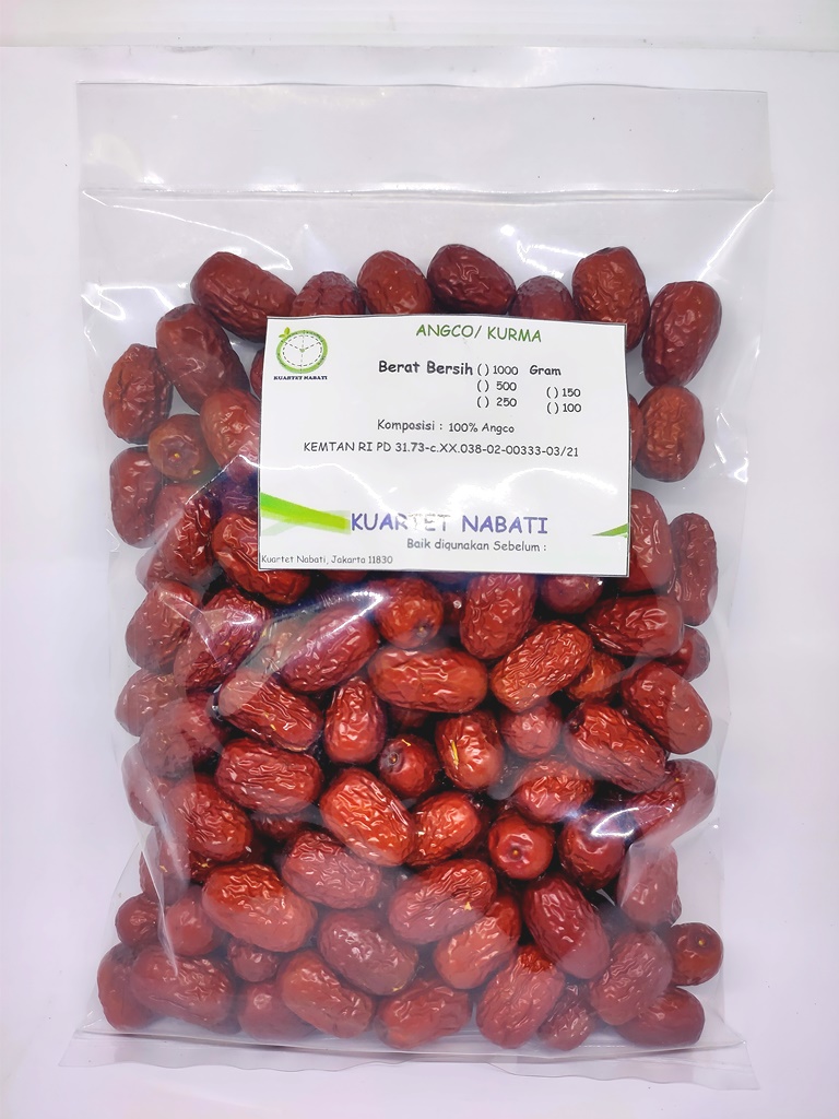 1000gr Angco - Hong Zao (Red Dried Dates) Premium - Kurma Dengan Varian Ukuran