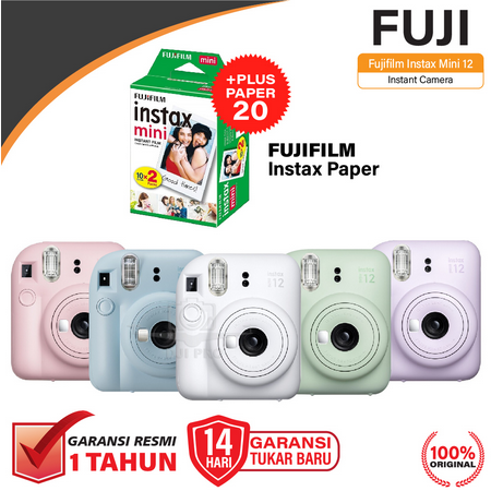 Fujifilm Instax Mini 12 Instant Film Camera Fuji Kamera Instan Resmi