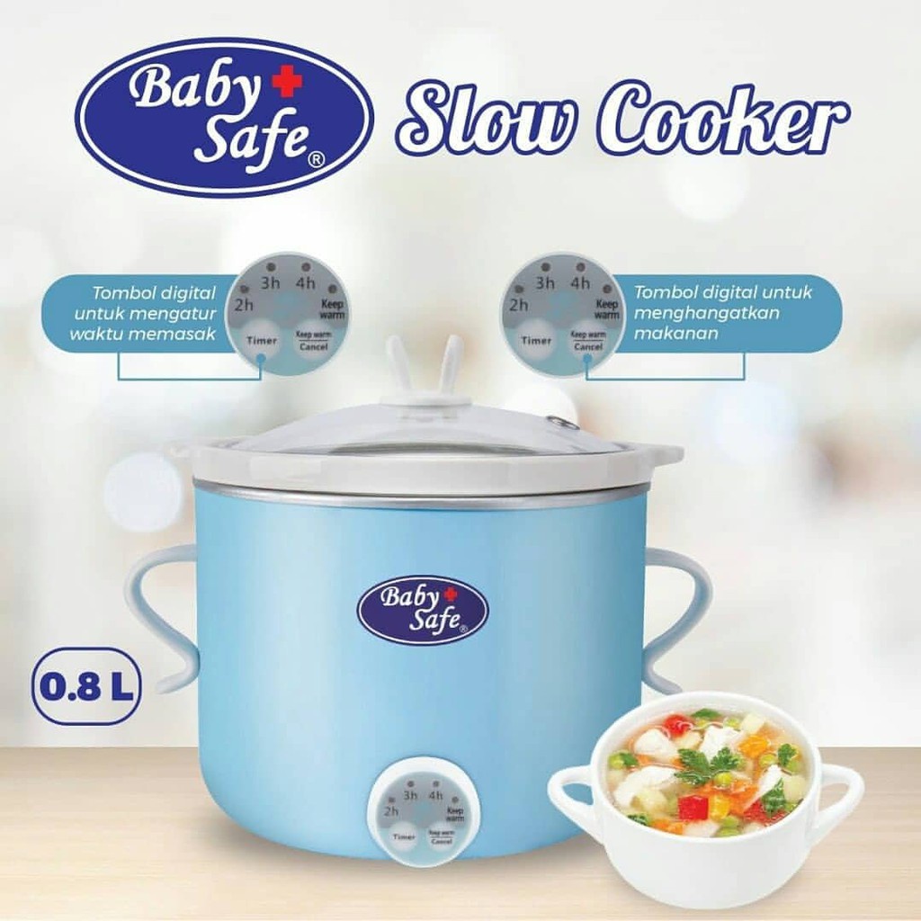 LB007 SLOW COOKER DIGITAL 0.8L / Food Maker Peralatan MPASI ada juga LB008 dan LB009
