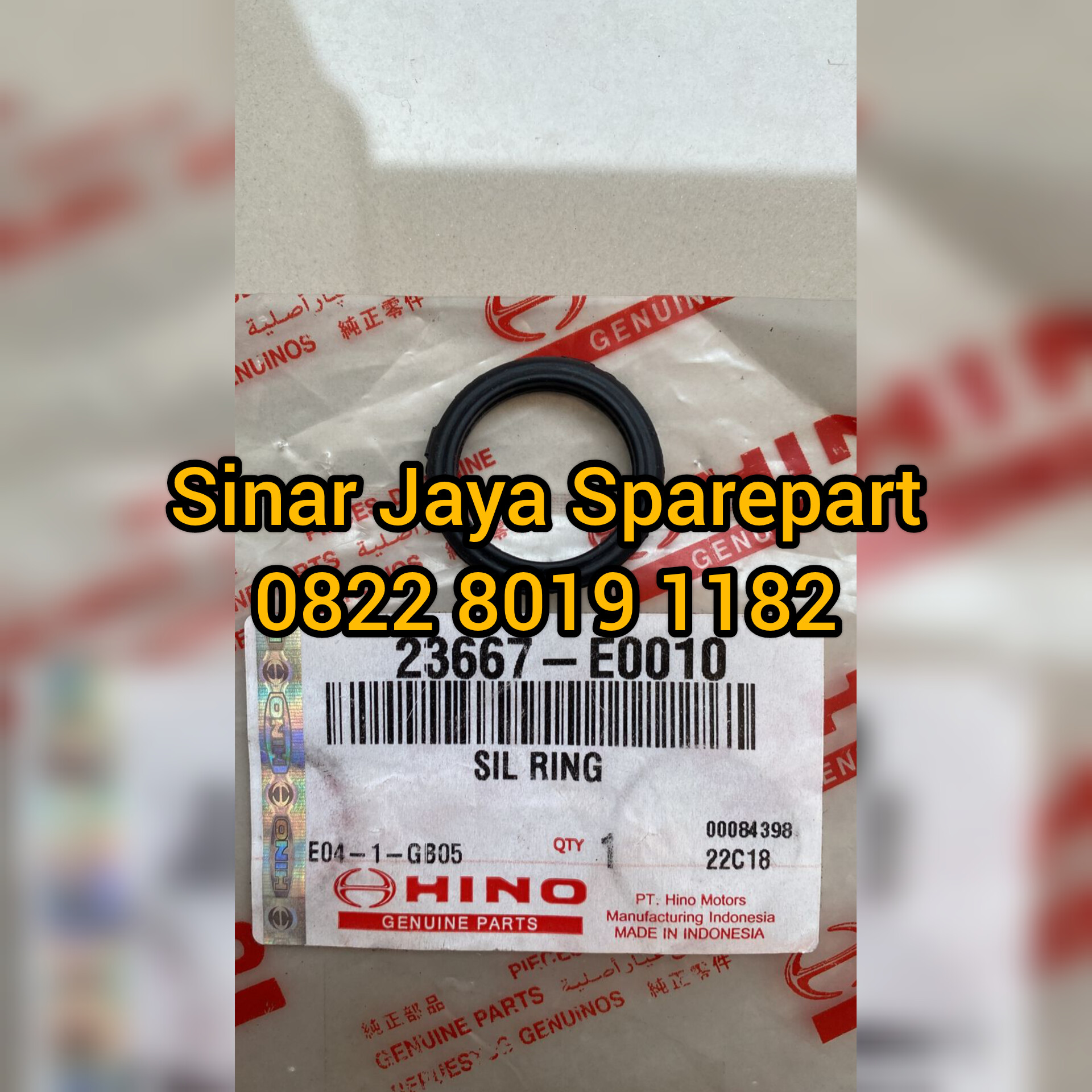 Ring Packing No. 2 (For Nozzle) Toyota Dyna 110 125 130 Hino Dutro 110 125 130 Original 23667-E0010 / S2366-71110 Harga 35,000 rupiah*Gratis Ongkir
