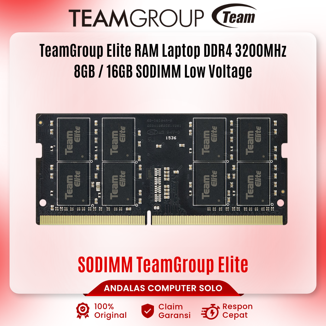 Kingston 16gb 16gb Ddr 3200 SODIMM DDR4 TEAM ELITE 16GB (1x16GB