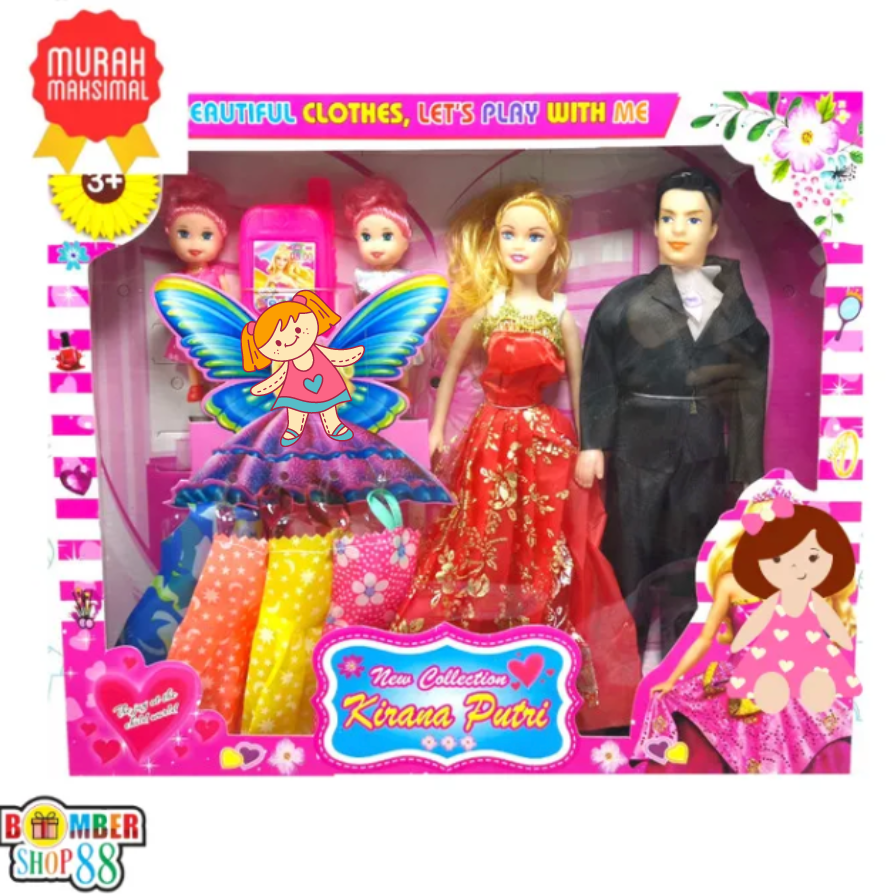 Mainan Anak Boneka Pretty Girl Besar Keluarga Aksesoris Baju Ganti Hadiah Perempuan Fashion Putri 838-K1A