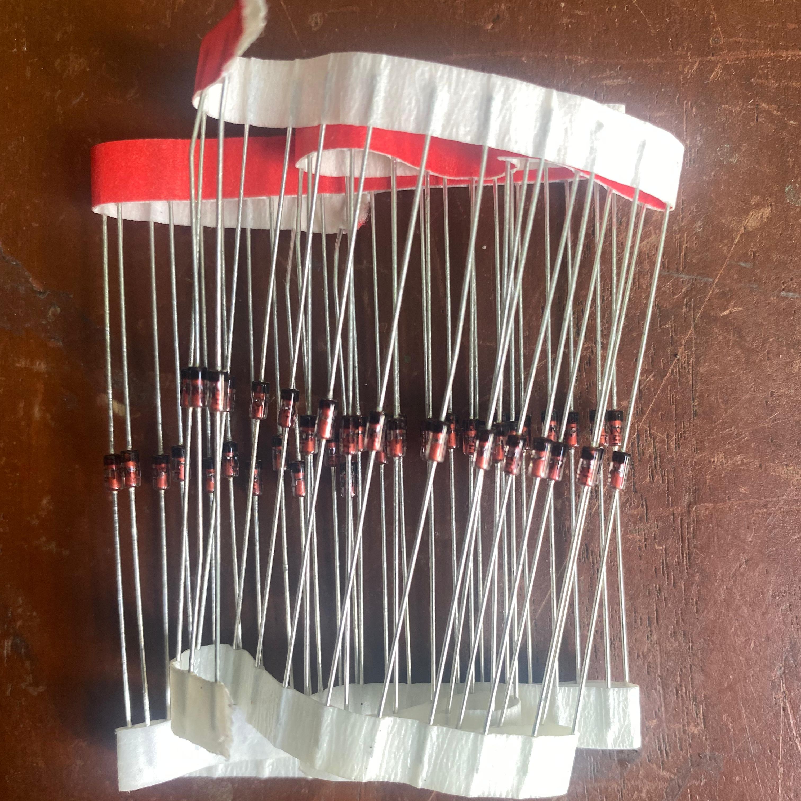 Ximark 1N60P Germanium Dioden 100 Stück - Für FM/AM Radio Detection, DO-35 Gehaltung