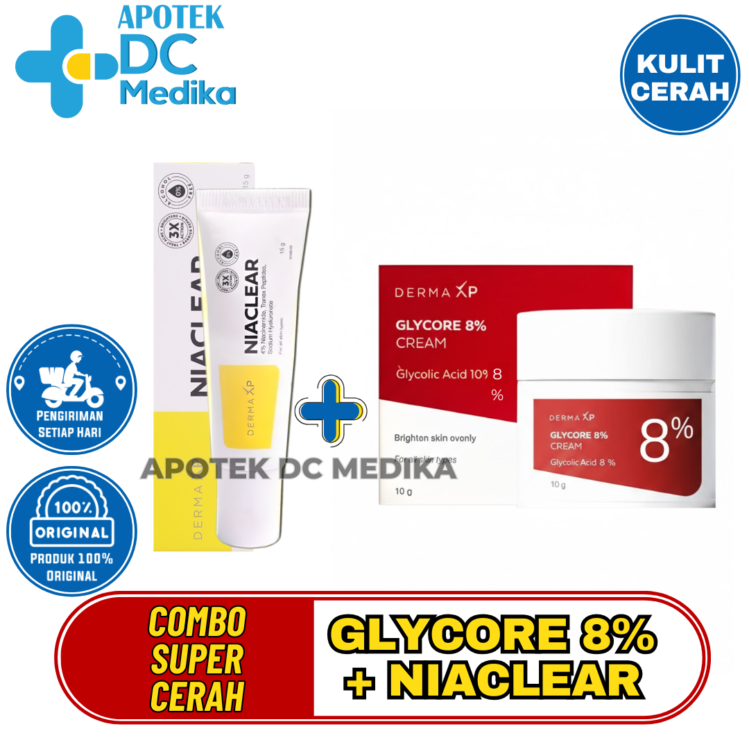 Niaclear 4% + Glycore 8% Bright Skin Package Suitable for Beginners Economical Package Brightens Facia…