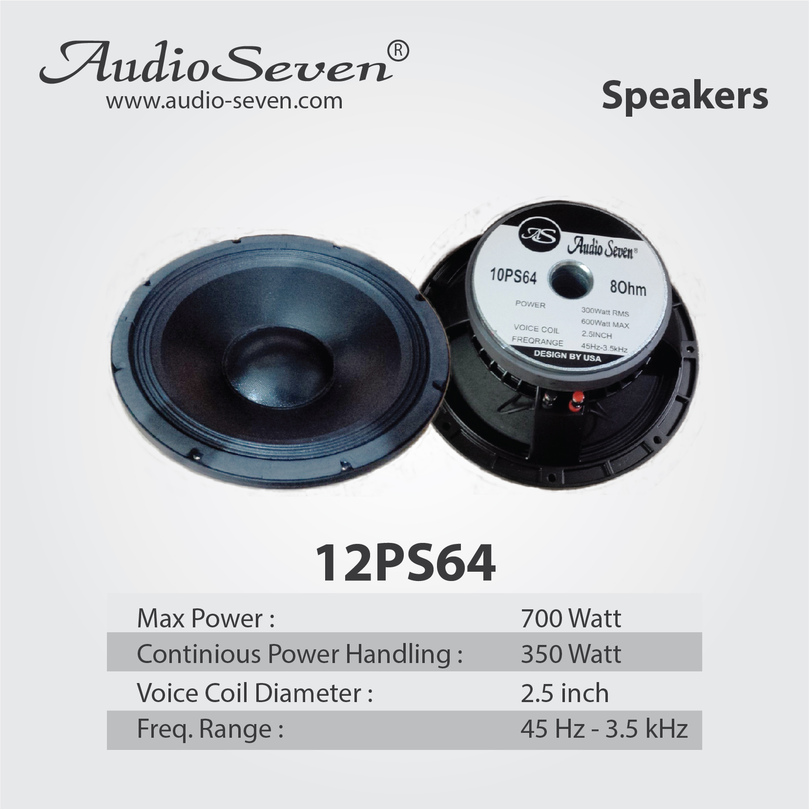 speaker 10 inch audio seven