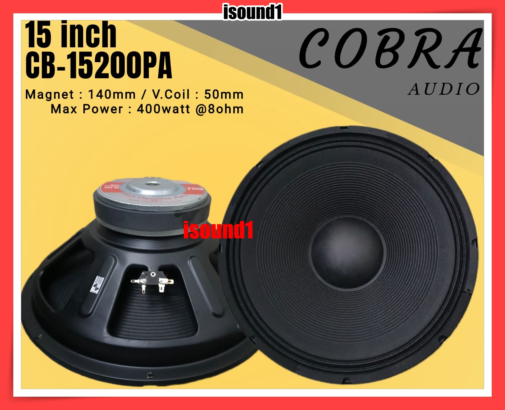 400 Watt Speaker Speaker Cobra 15 Inch SPEAKER COBRA 15 INCH CB
