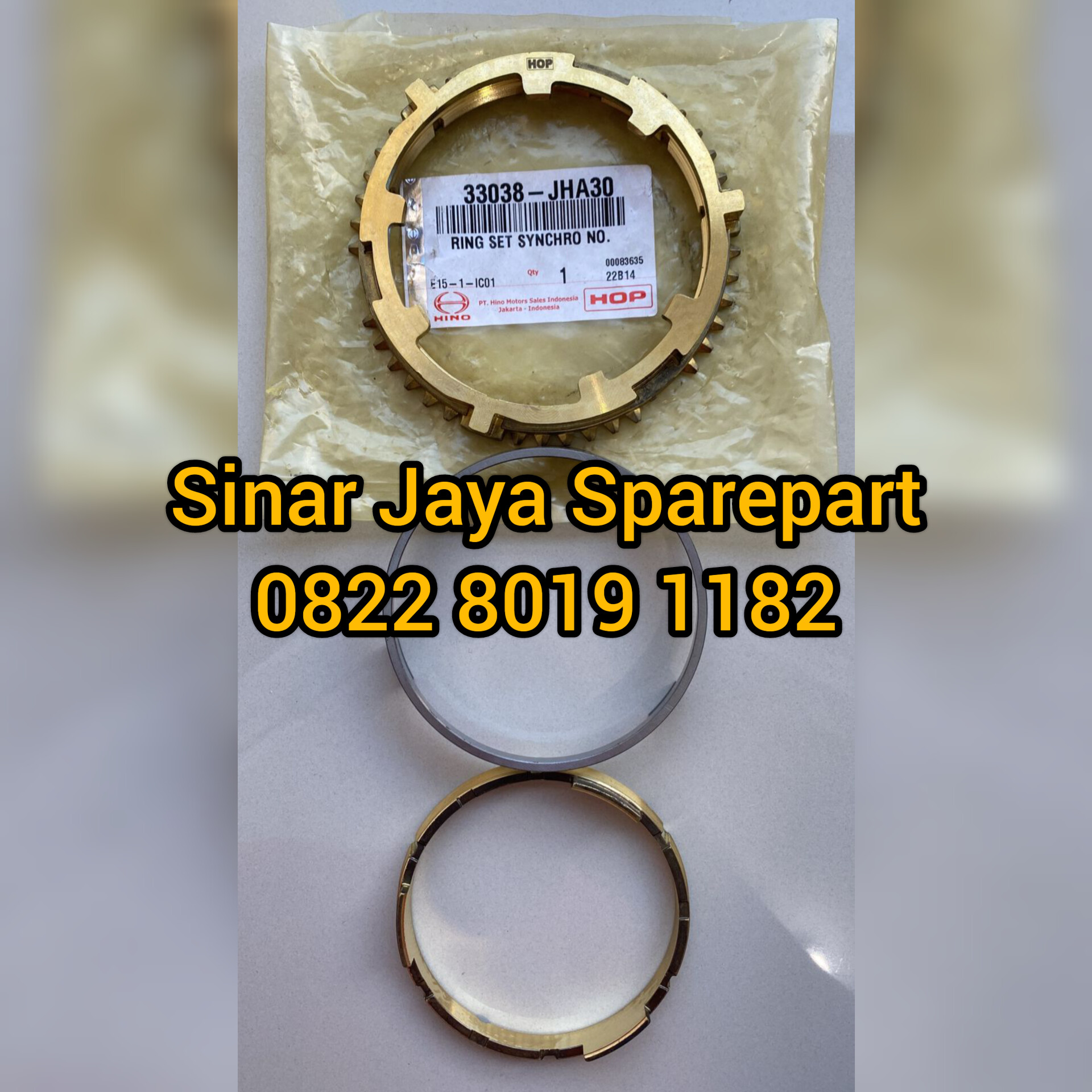 Ring Set Sinkromis Gigi 2 Toyota Dyna 130HT 130XT 130LT Hino Dutro 130HT 130HD 130MD Original 33038-JHA30 Harga 950,000 rupiah*Gratis Ongkir