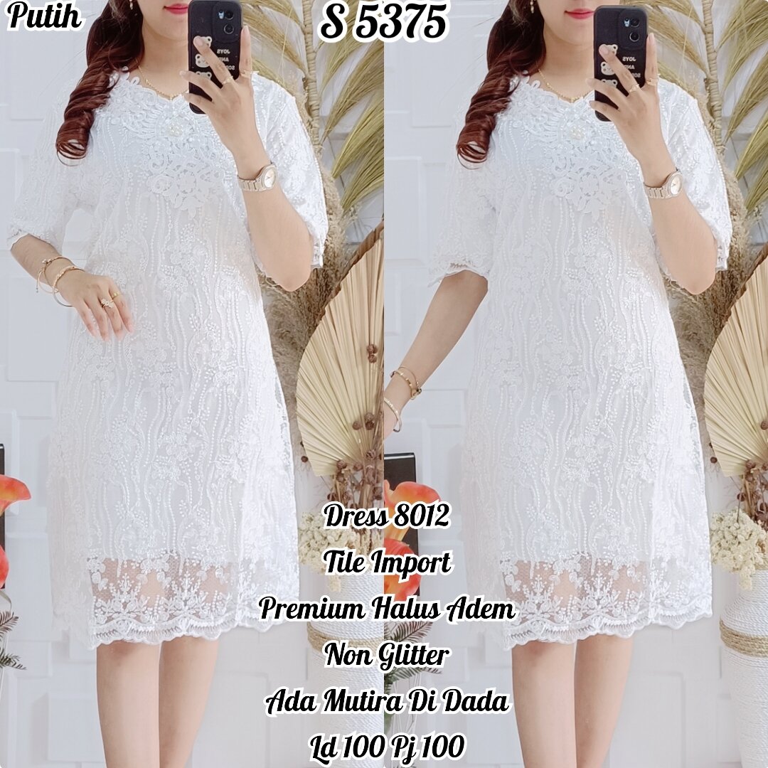 Dress store putih simple