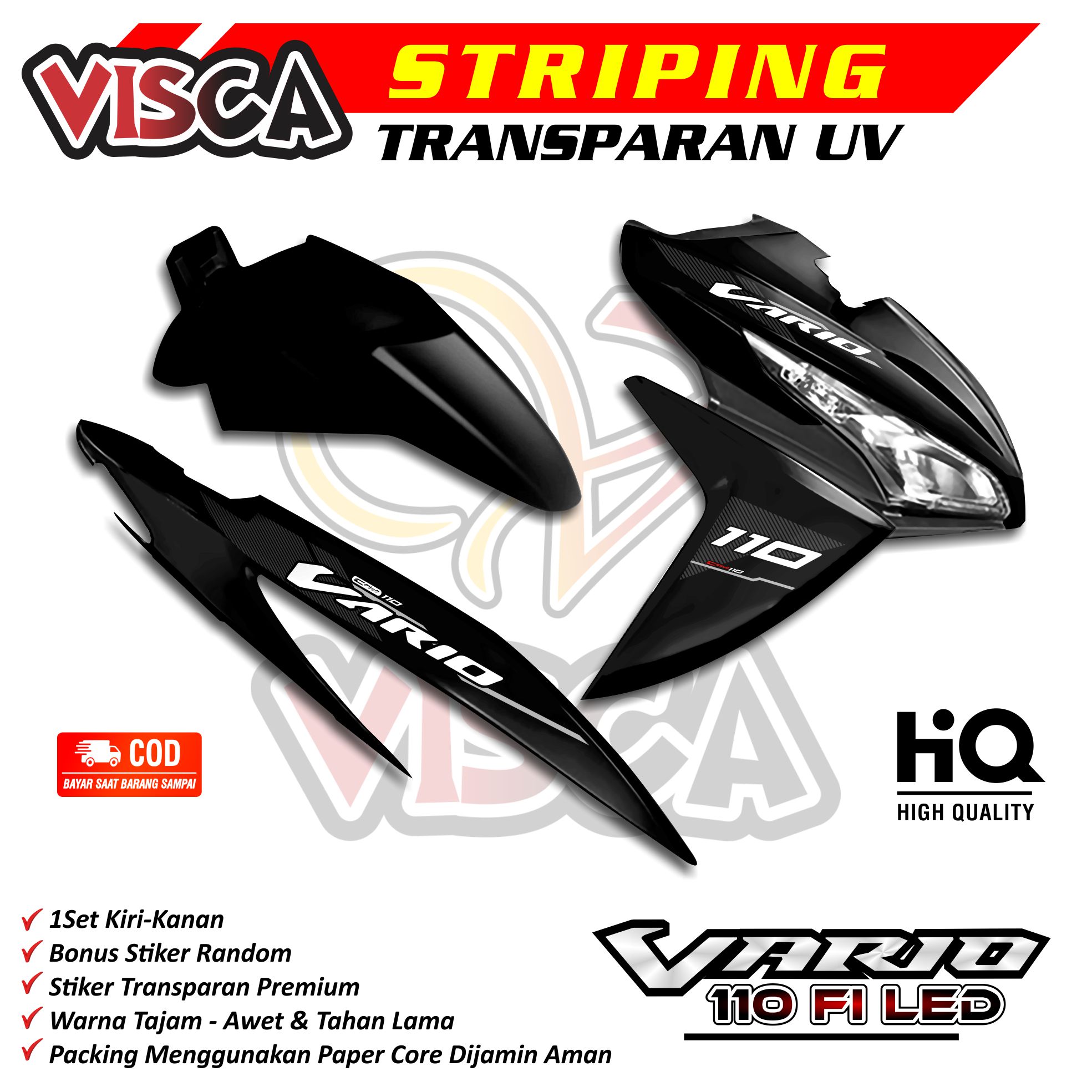 Transparent Striping Vario 110 Fi Simple Design Carbon Variation Harga 29,000 rupiah*Gratis Ongkir