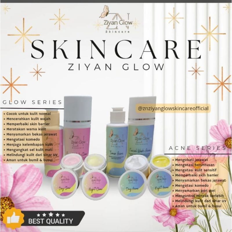 ZIYAN GLOW Paket Skincare Premium Multi-Pak untuk Kulit Normal & Sensitif