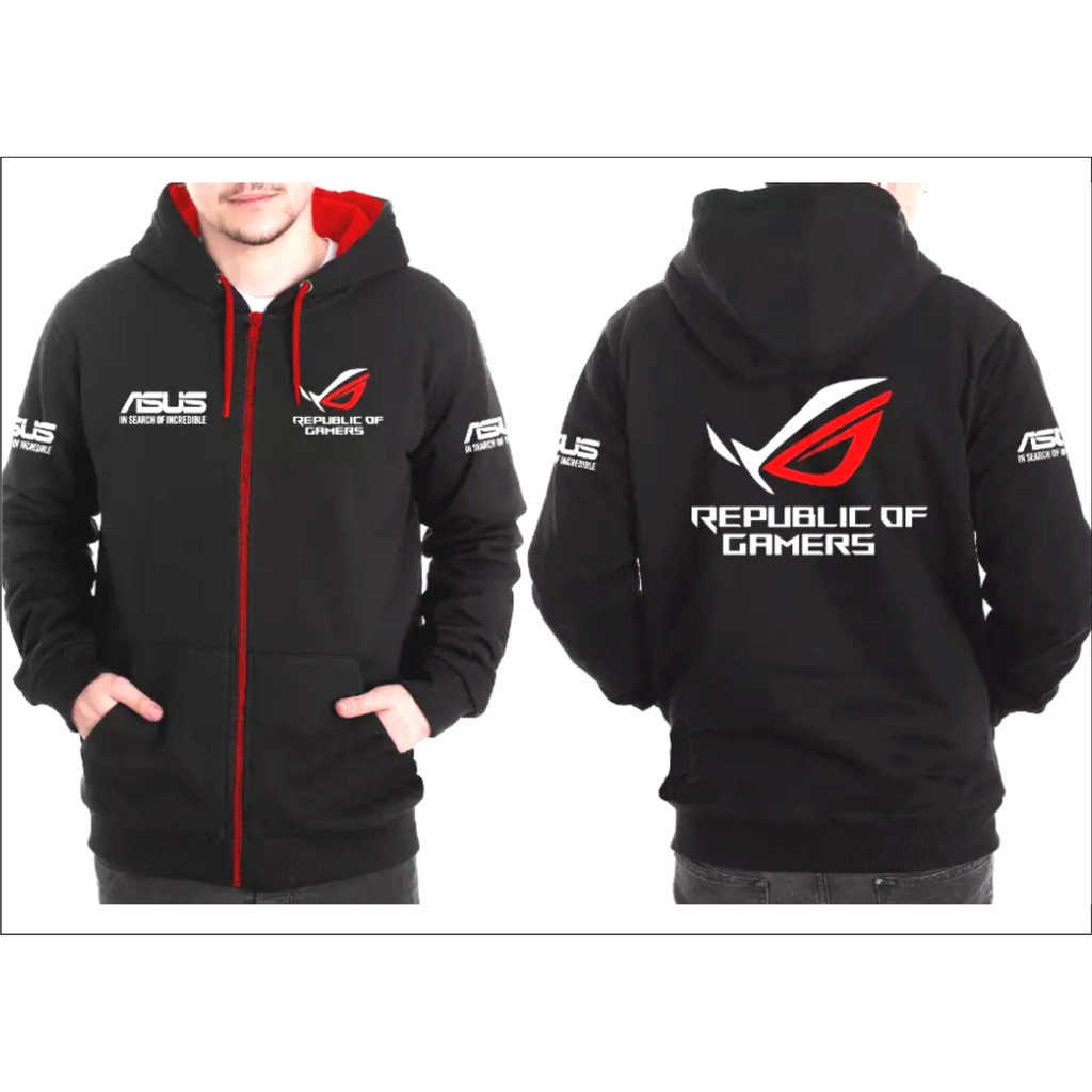 Jaket Anak Asus X Rog Sweater Hoodie Asus X Rog Replubic Of Gamers Jaket Gamers Free Fire Ff Mobile Legend Ml Pubg Player Unkown