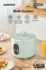 SAMONO Panci Listrik Serbaguna Multi Cooker Kapsitas 2L Lapisan Keramik SW-DG03