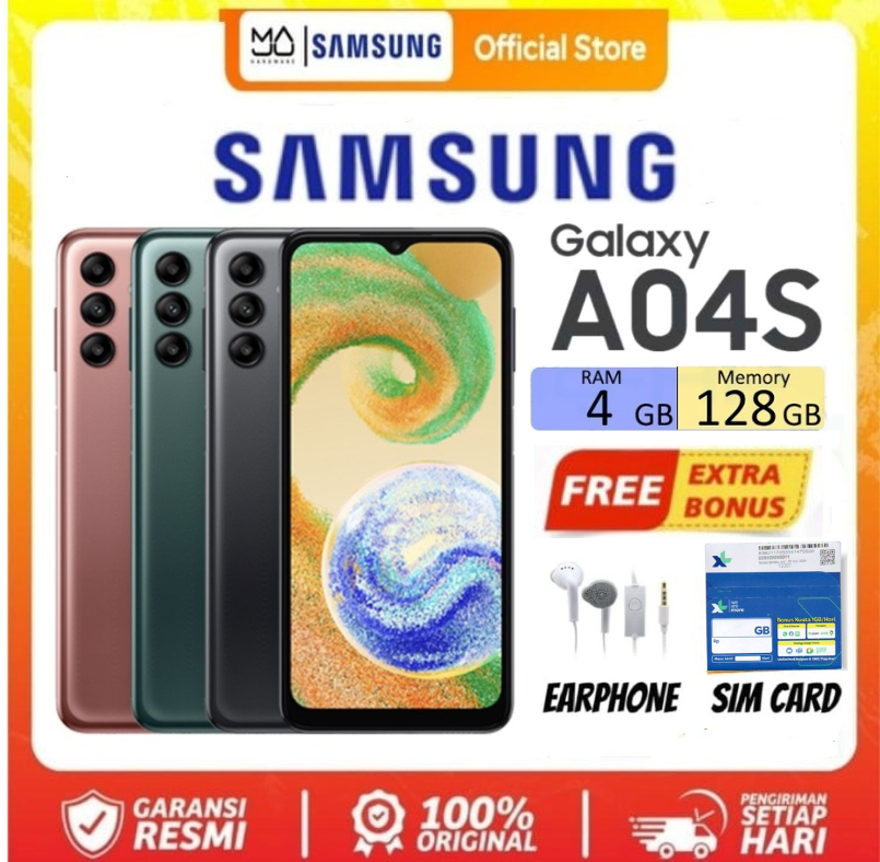 Samsung Galaxy A03 ,A04 & a04s Ram 4/128 GB Battery Type Li-Po 5000 mAh-warranty Giá 945,250 Đồng*Miễn phí vận chuyển