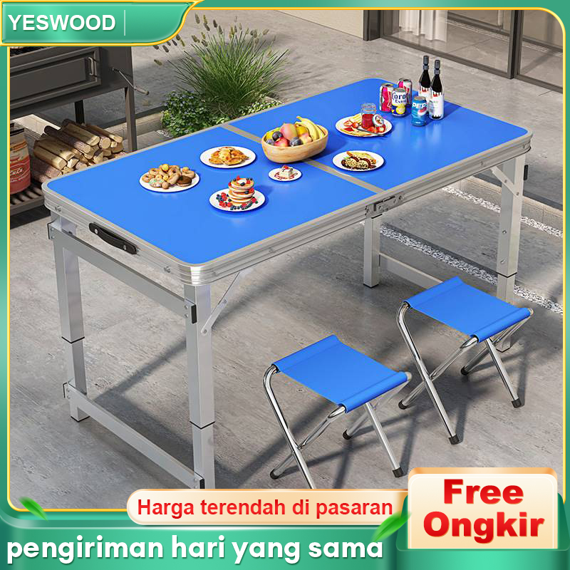 Outdoor folding table folding table sales 120x60cm aluminum camping table outdoor folding table Harga 175,000 rupiah*Gratis Ongkir