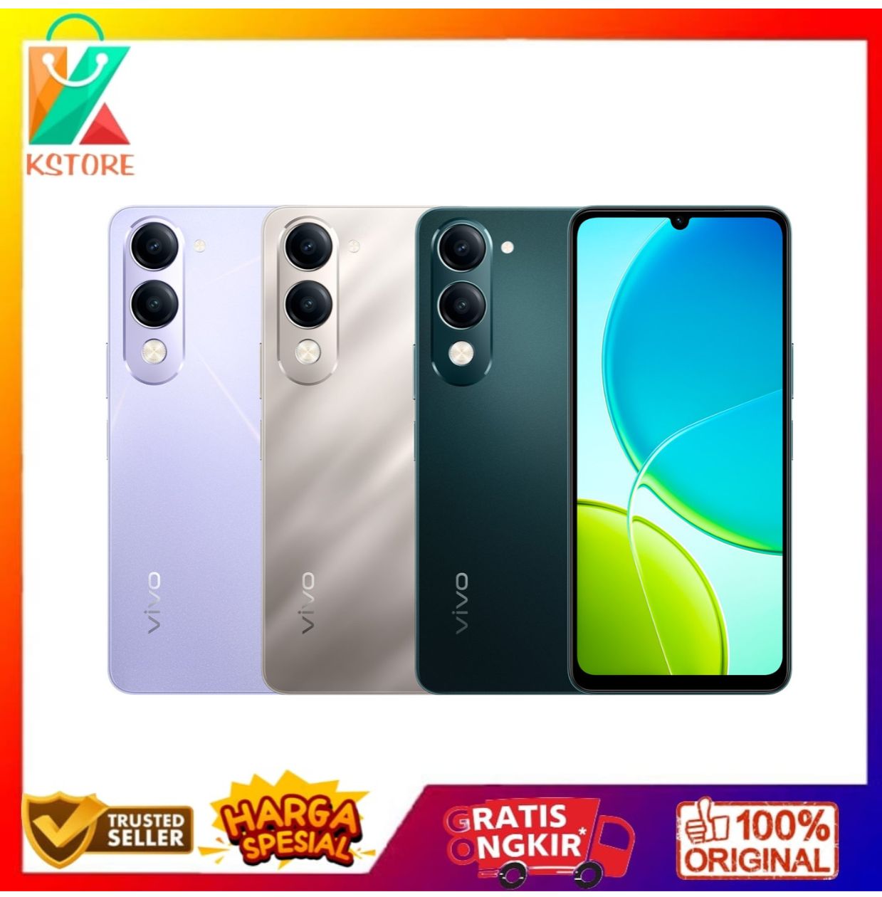 Vivo Y04S 4/64 New Official Warranty Harga  1,349,000 Ringgit*Penghantaran Percuma