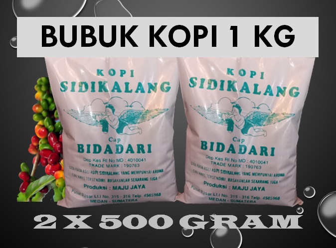 Sidikalang Medan Black Coffee Powder, Fragrant Robusta Arabica 1kg