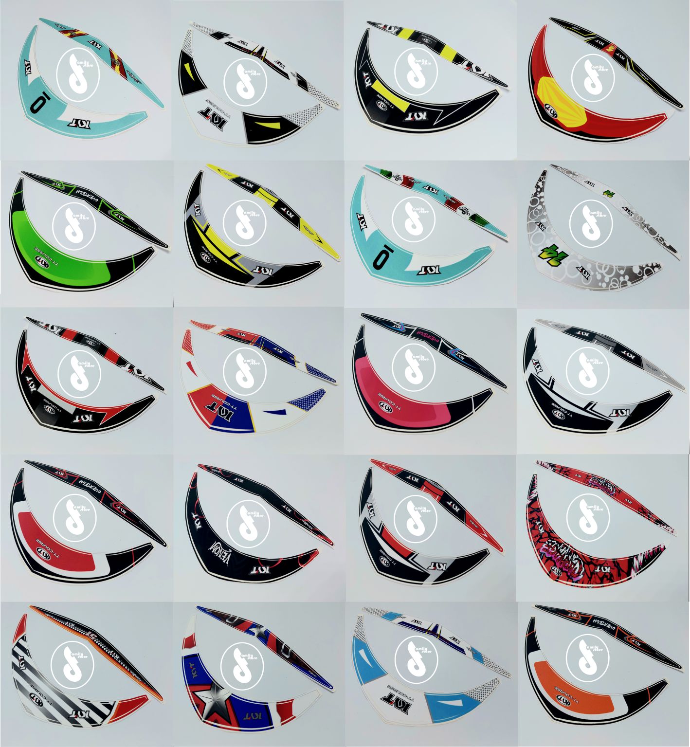 Sticker Spoiler Kyt Tt Course 3D Harga  25,000 Ringgit*Penghantaran Percuma