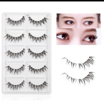 5 pasang Kecantikan palsu bulu mata padat tebal mata bulu mata ekstensi Makeup putih kotak alat 5 pasang Kecantikan palsu bulu mata padat tebal mata bulu mata ekstensi Makeup putih kotak alat
