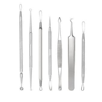Abody 7pcs Blackhead Tool Acne Clip Facial Comedone Needle Set Facial Pimple Tweezer Stainless Steel Blemish Extractor - Intl Pebruari 2019 - 2 Abody 7pcs Blackhead Tool Acne Clip Facial Comedone Needle Set Facial Pimple Tweezer Stainless Steel Blemish Extractor - intl - 2