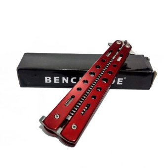 Gambar Benchmade Balisong Butterfly Comb   Sisir Lipat Stainless Steel   Merah